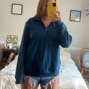 Blue Green Quarter Zip